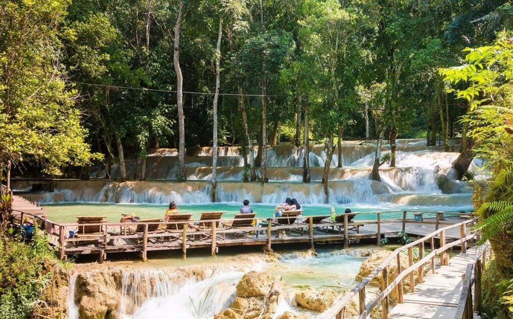 Luang Prabang Elephant riding tours in Zen Nam Khan of Laos